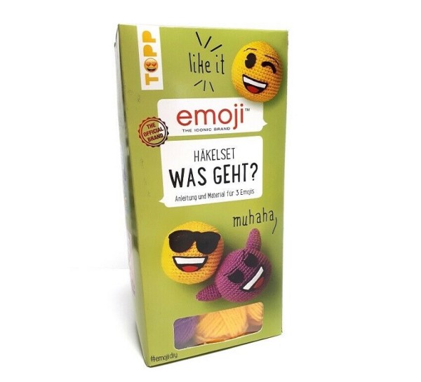 Topp Häkelset Emoji "Was geht ?"