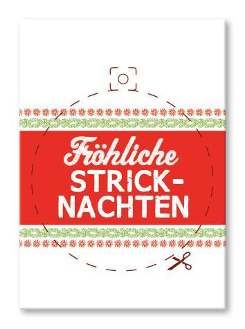 Strickimicki Postkarte - Fröhliche Stricknachten
