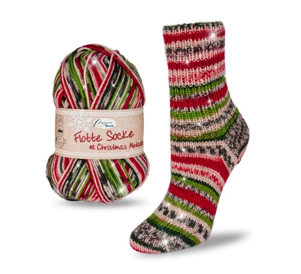 Flotte Socke CHRISTMAS 4-fädig und 6-fädig mit und ohne Glitzer Sockenwolle